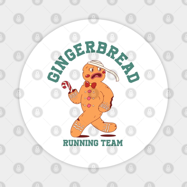 GINGERBREAD RUNNING TEAM Magnet by Bombastik